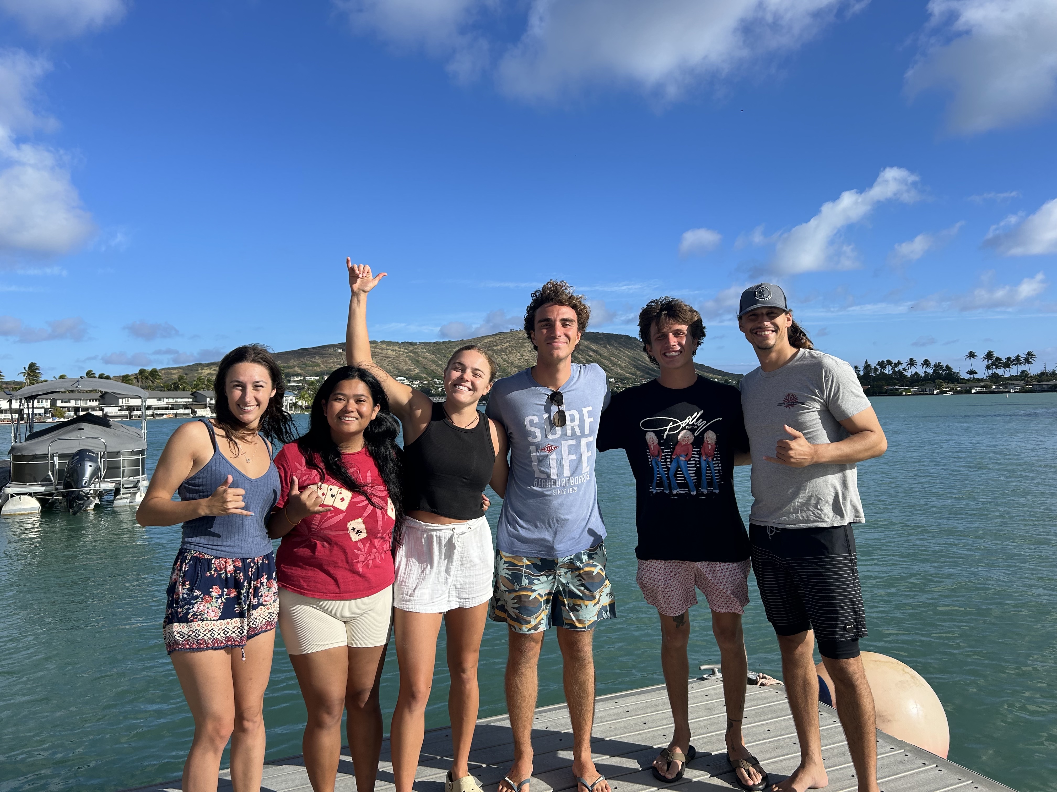 Interns after a survey dive